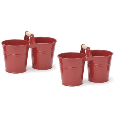 Next2Nature 8122E XR S-2 Enameled Galvanized Double Planter, 2PK NE2437713
